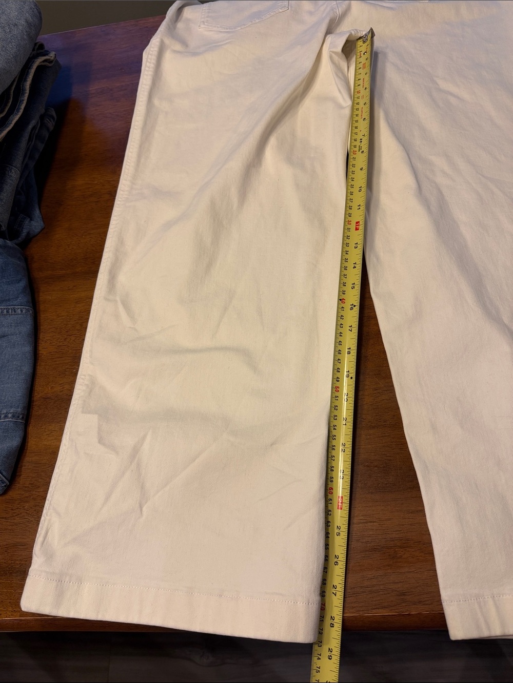 NWT High-Waist Button-Fly Women’s Jeans in Cream - Picture 6 of 9